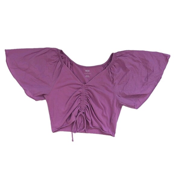 Maeve Cinched Flutter-Sleeve Top - Picture 1 of 7